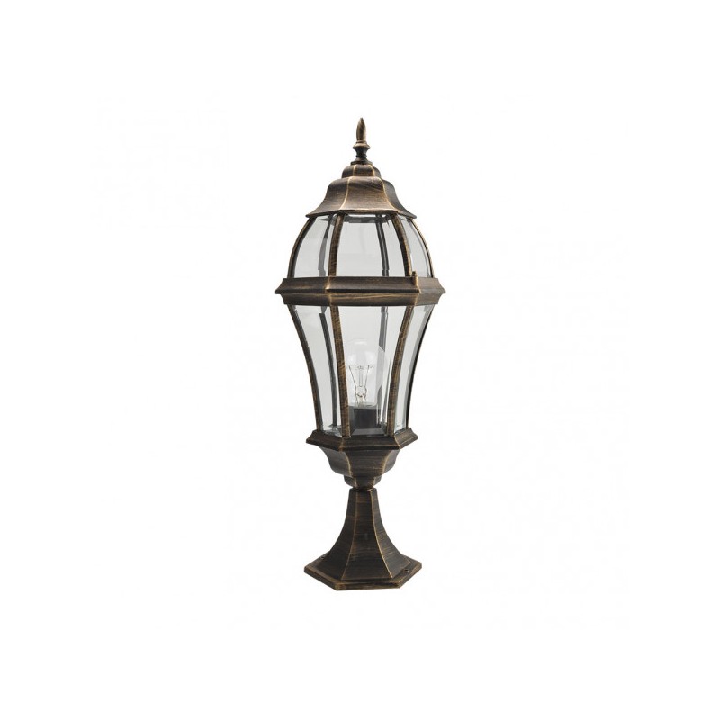 Sobremuro Exterior Aluminio Becrux 1xe27 Neg/oro   64,5x21x21 Cm  Ip44 - Exterior - 1