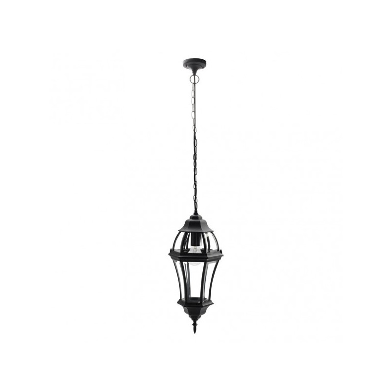 Colgante Exterior Aluminio Becrux 1xe27 Negro Ip44 Regx24x24 Cm - Exterior - 1