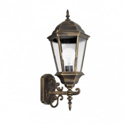 Aplique Exterior Aluminio Regulus 1xe27 Neg/oro   54x25x27 Cm  Ip44 - Exterior - 1