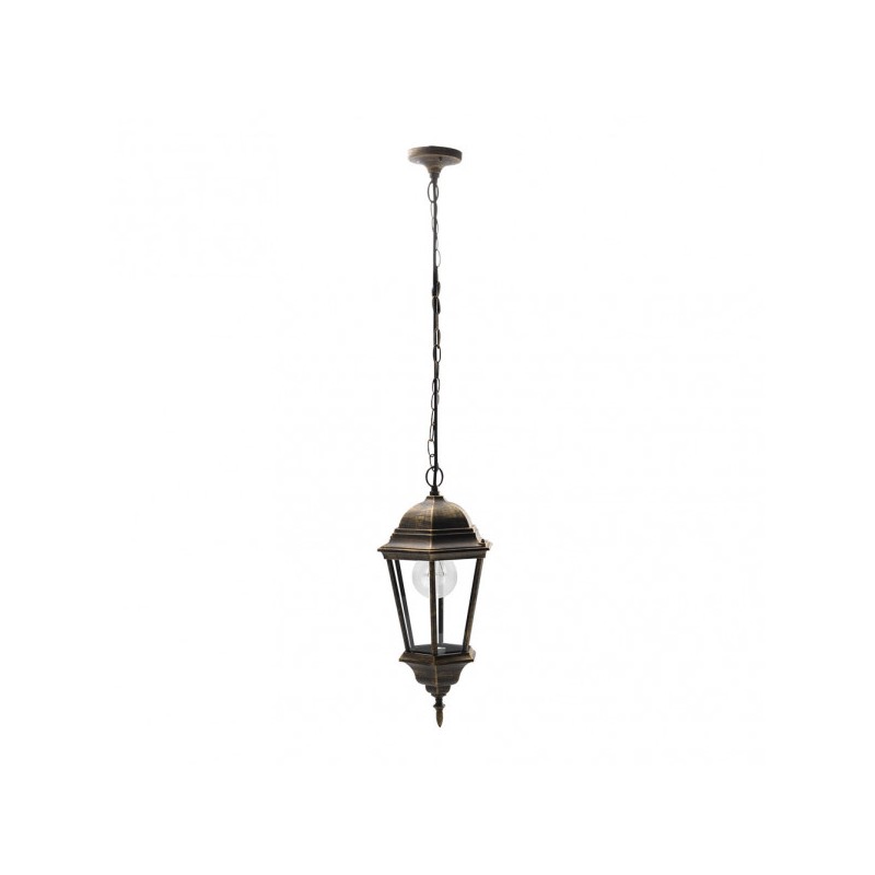 Colgante Ext.aluminio Regulus 1xe27 Neg/oro Ip44  Regx23x23 Cm - Exterior - 1