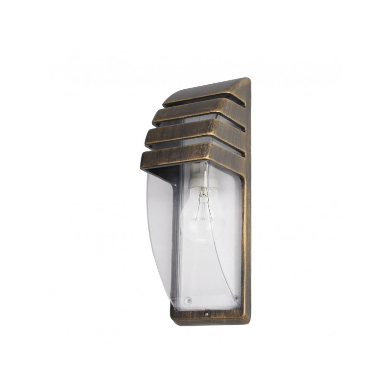Aplique Exterior Aluminio Elnath 1xe27 Neg/oro  35x12x12 Cm Ip44 - Exterior - 1