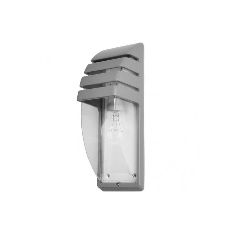 Aplique Exterior Aluminio Elnath 1xe27 Gris Ip44  35x12x12 Cm - Exterior - 1