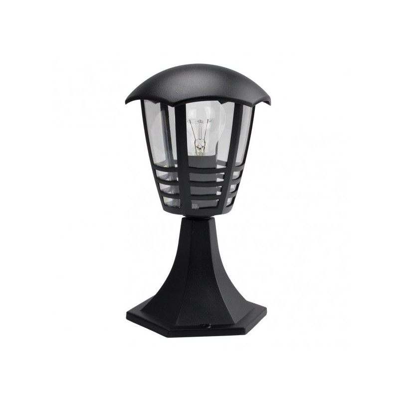 Sobremuro Exterior Aluminio Alnilan 1xe27 Negro  30x16x16 Cm Ip44 - Exterior - 1