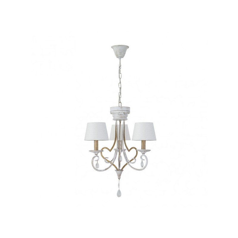 Lampara Crasas 3xe14 Blanco/oro Regx49x49 Cm - Lámparas - 1