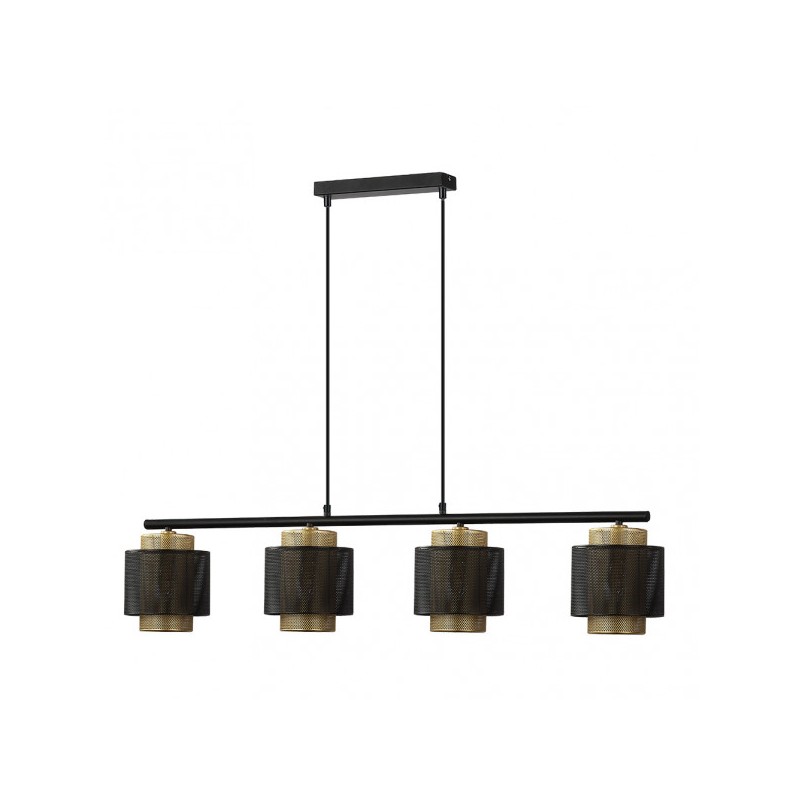 Lampara Kyoto 4xe27 Negro/oro Regx106x16 Cm - Lámparas - 1