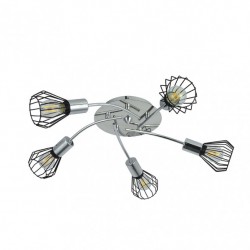 Plafon San Petersburgo 5xe14 Negro/cromo 15x55x55 Cm - Ceiling Lights - 1