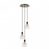 Colgante San Petersburgo 3xe14 Negro/cobre Regx30x30 Cm - Colgantes - 1