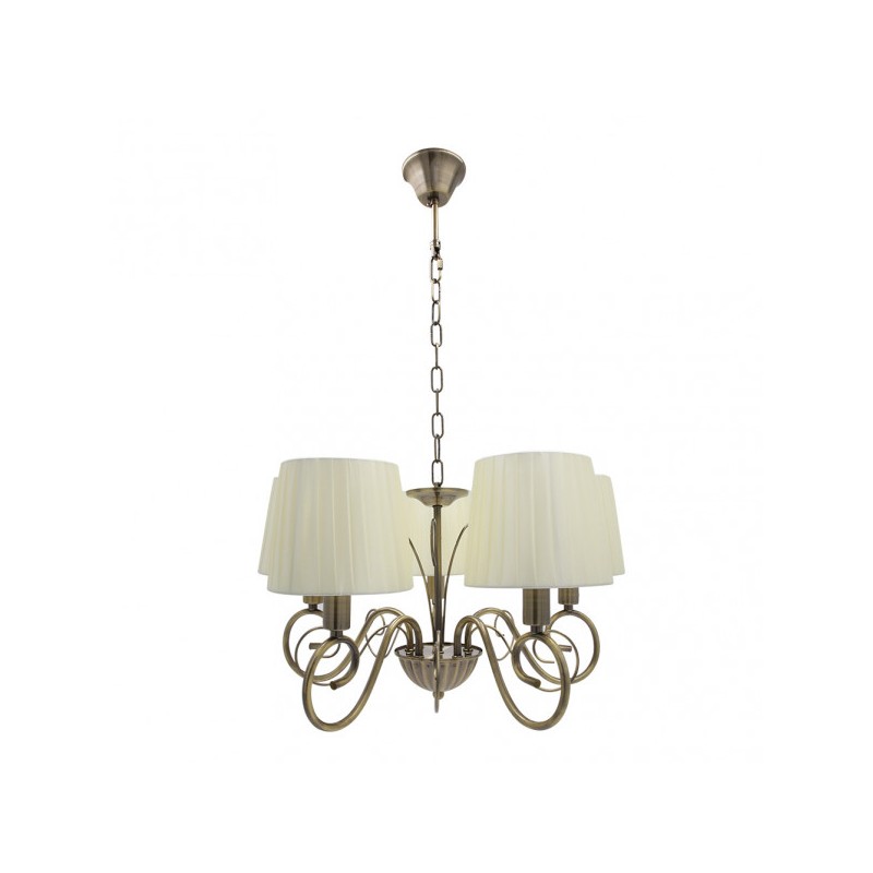 Lampara Amsterdam 5xe14 Cuero Regx45x45 Cm - Lámparas - 1