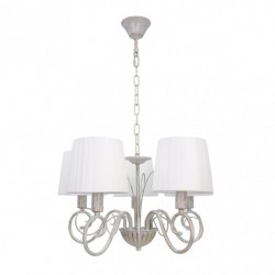Lampara Amsterdam 5xe14 Blanco/oro Regx45x45 Cm - Lámparas - 1