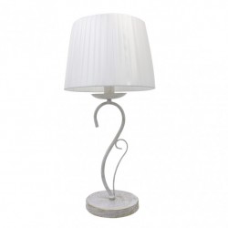Sobremesa Amsterdam 1xe14 Blanco/oro 50x25x25 Cm - Sobremesa - 1