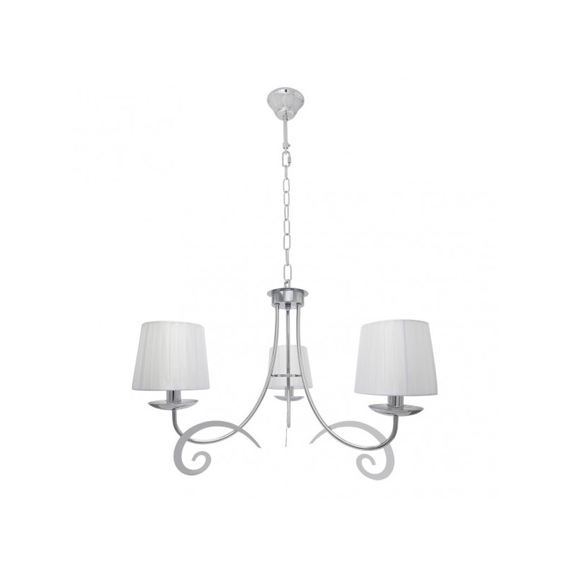 Lampara Luxor 3xe14 Cromo Pant. Blanca Regx58x58 Cm - Lámparas - 1