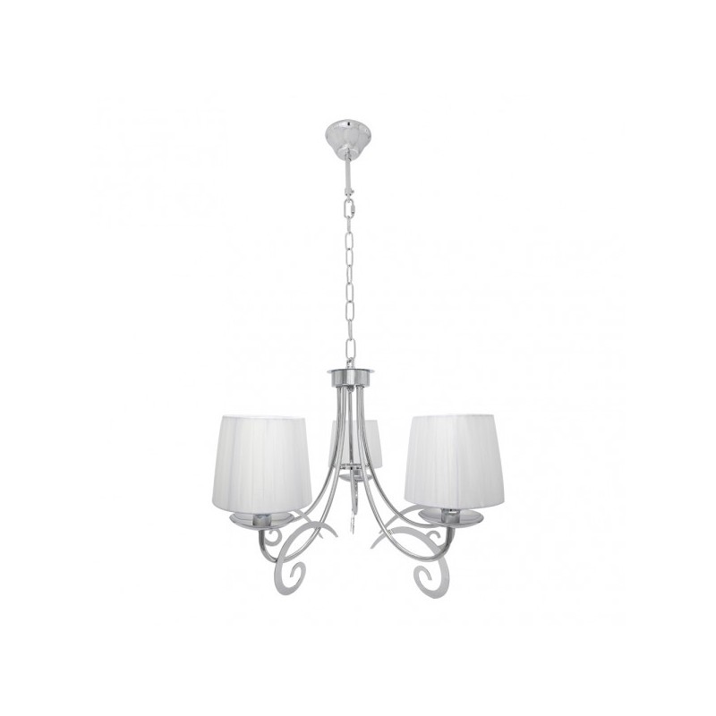 Lampara Luxor 5xe14 Cromo Pant. Blanca Regx61x61 Cm - Lámparas - 1