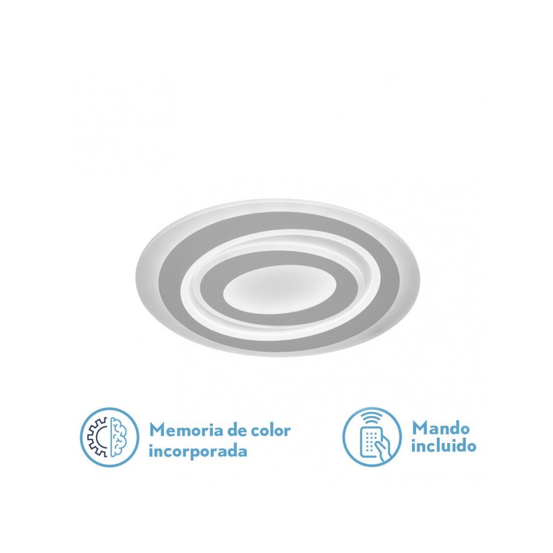 Plafon Singapur 104w 3000-4000-6500k Blanco 7800lm 5x41x32 Cm Regulable,memoria Y C.remoto - Plafones - 1