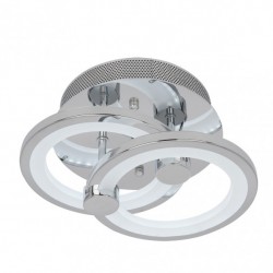 Plafon Sydney 32w 3000-4000-6500k Cromo 14x30x20 Cm 4160 Lm Regulable,memoria Y C.remoto - Ceiling Lights - 1