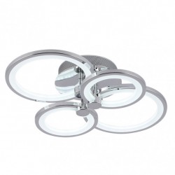 Plafon Sydney 76w 3000-4000-6500k Cromo 13,5x55x41 Cm 10260lm Regulable,memoria Y C.remoto - Ceiling Lights - 1