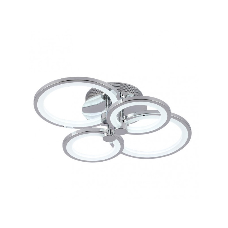 Plafon Sydney 76w 3000-4000-6500k Cromo 13,5x55x41 Cm 10260lm Regulable,memoria Y C.remoto - Plafones - 1