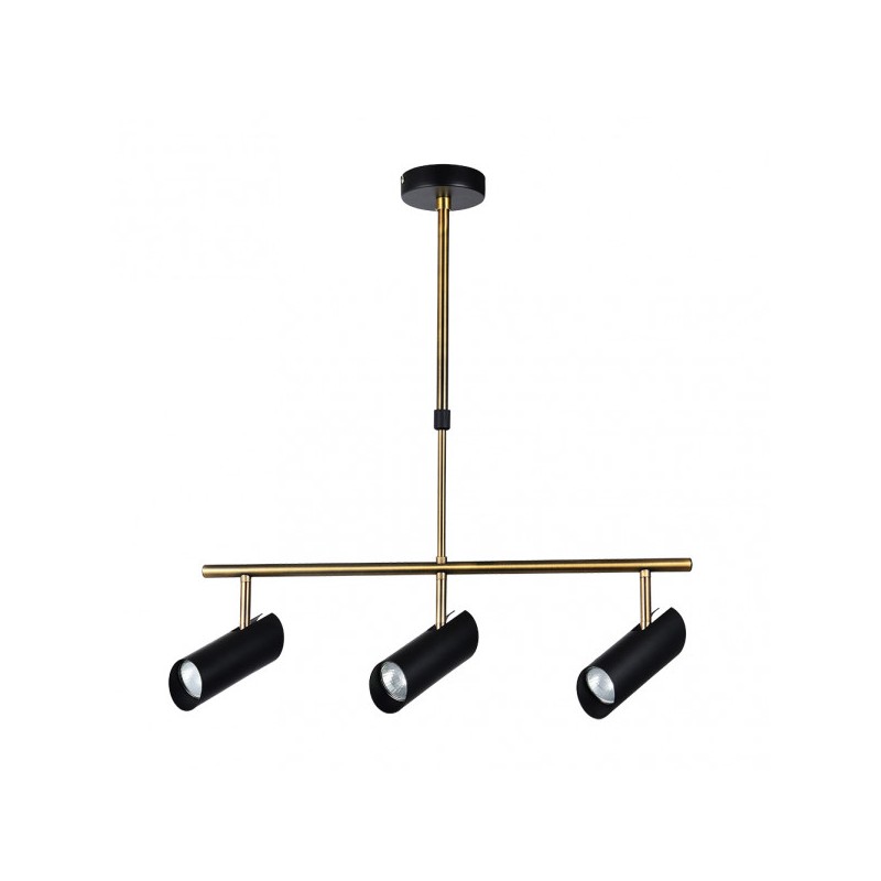 Lampara Marrakech 3xgu10 Negro/cuero Regx56x10 Cm Orientable - Lámparas - 1