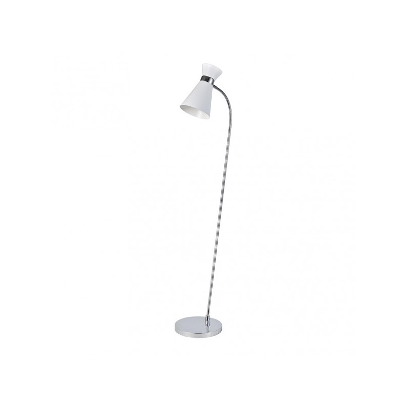Pie Salon Petra 1xe27 Blanco/cromo 139x39x25 Cm Orientable - Lampara de pie - 1