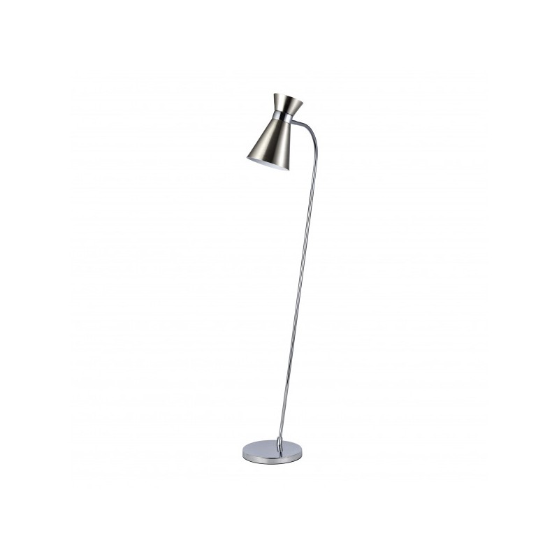 Pie Salon Petra 1xe27 Niquel/cromo 139x39x25 Cm Orientable - Lampara de pie - 1