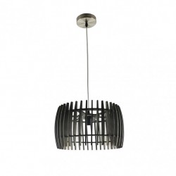 Colgante Poplar 1xe27 Madera Cafe Regx35x35 Cm - Colgantes - 1