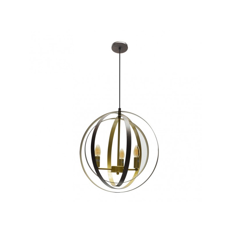Colgante Encaje 3xe14 Marron/oro Regx46x46 Cm - Pendants - 1