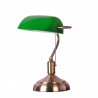 Sobremesa Abogado 1xe27 Cuero/verde 38x26x18 Cm - Sobremesa - 1