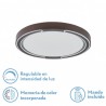 Plafon 48w Asher Marron 3000-4000-6500k 3744lm  6x40x40cm Remoto+reg.int+memoria - Plafones - 1