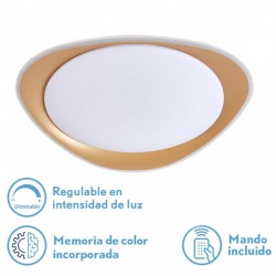 Plafon 72w Daire Oro 3000-4000-6500k 5616lm  7x55x55cm Remoto+reg.int+memoria - Plafones - 1