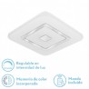 Plafon 96w Ezra Blanco/cromo 3000-4000-6500k 7488lm 5x54x54cm Remoto+reg.int+memoria - Plafones - 1