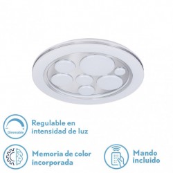 Plafon 72w Kuno 3000-4000-6500k Blanco/cromo 5616lm  5x39x39cm Remoto,reg.int,memoria - Ceiling Lights - 1