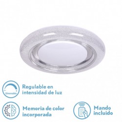 Plafon 48w Rune 3000-4000-6500k 3744lm Blanc/cromo 7x38x38 Cm Remoto,reg.int.memoria.estre. - Plafones - 1