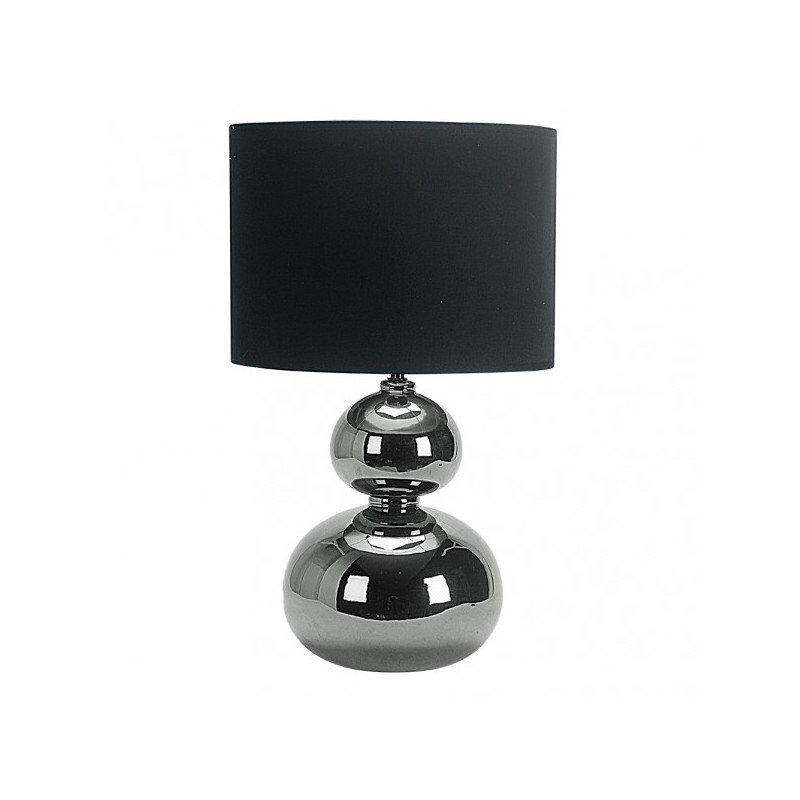Sobremesa Ceramica Roa 1xe27 Cromo Pantalla Negra 51x30x30 Cm - Table Lamps - 1
