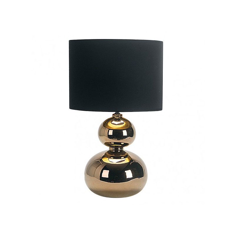 Sobremesa Ceramica Roa 1xe27 Oro Pantalla Negra 51x30x30 Cm - Table Lamps - 1