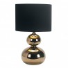 Sobremesa Ceramica Roa 1xe27 Oro Pantalla Negra 51x30x30 Cm - Table Lamps - 1