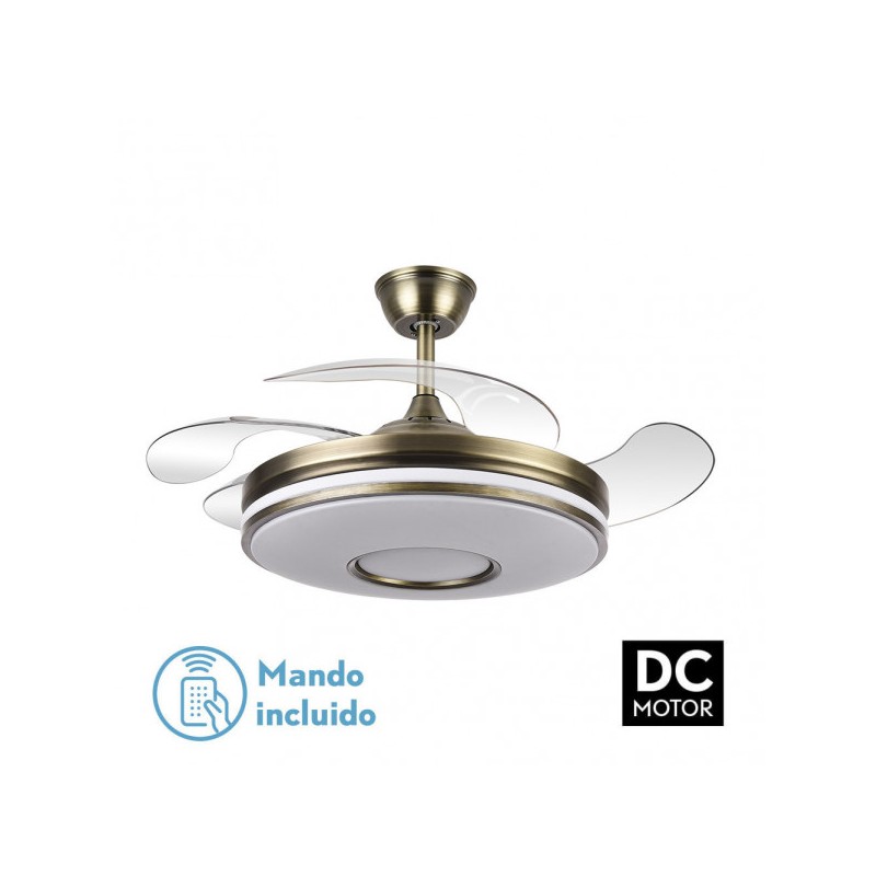 Ventilador Dani 72w 6117lm Cuero - Ventiladores - 1