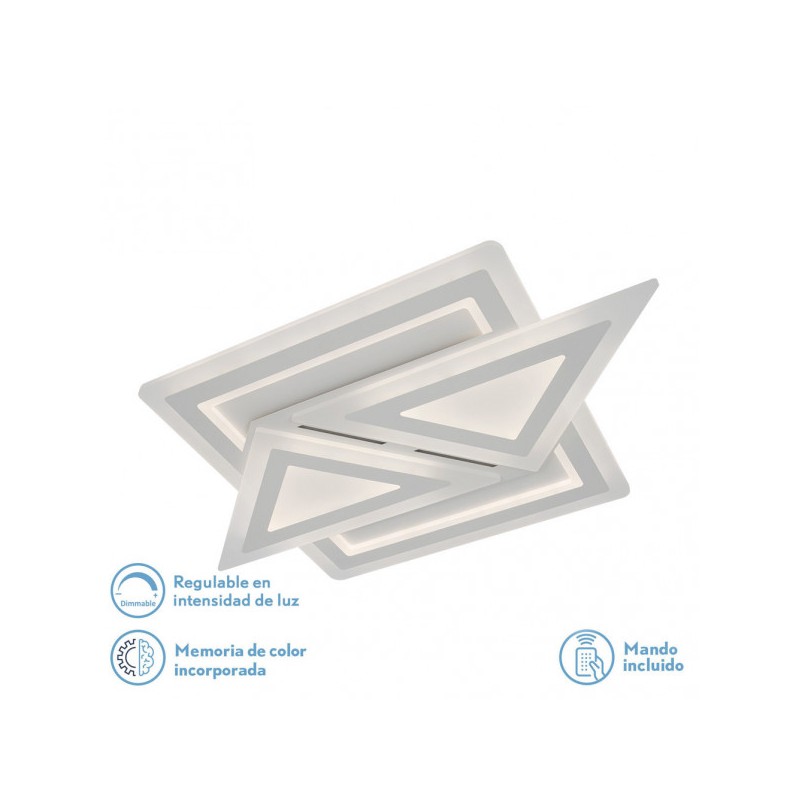 Plafon 169w 3000k, 4000k, 6500k Blanco Atria 5x74x48Cm 22815 Lm Regulable, Memoria y C. Remoto - Ceiling Lights - 1