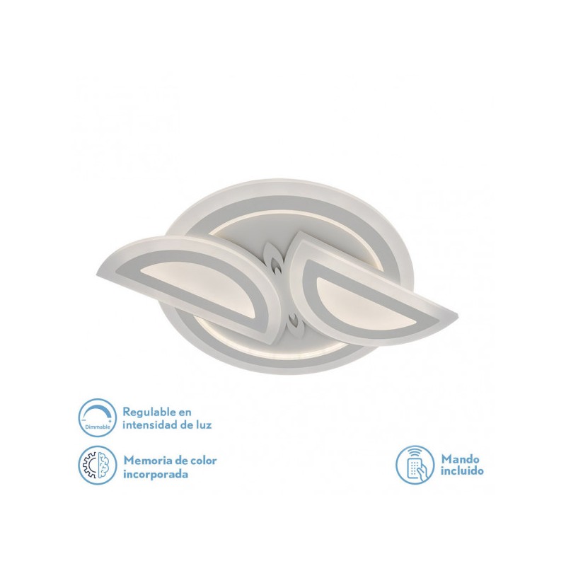 Plafon 144w 3000k, 4000k, 6500k Blanco Alhena 5x68x48 cm 19440 Lm Regulable, Memoria y C. Remoto - Ceiling Lights - 1