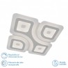Plafon 136w 3000k, 4000k, 6500k Blanco Columba 5x52x52cm 18360Lm Regulable, Memoria y C. Remoto - Ceiling Lights - 1