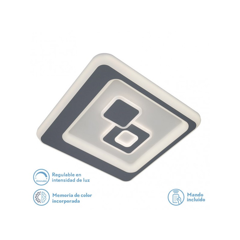 Plafon 100w 3000-4000-6500k Blanco/Gris - Plafones - 1