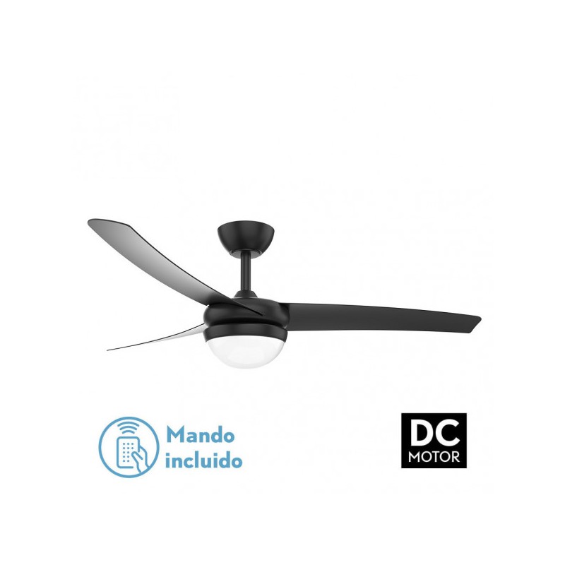Ventilador 2xe27 Dc Kusi Negro - Ventiladores - 1