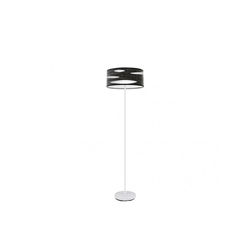 Pie Salon Odra 1xe27 Blanco/madera Negra 165x40x40 Cm - Lampara de pie - 1