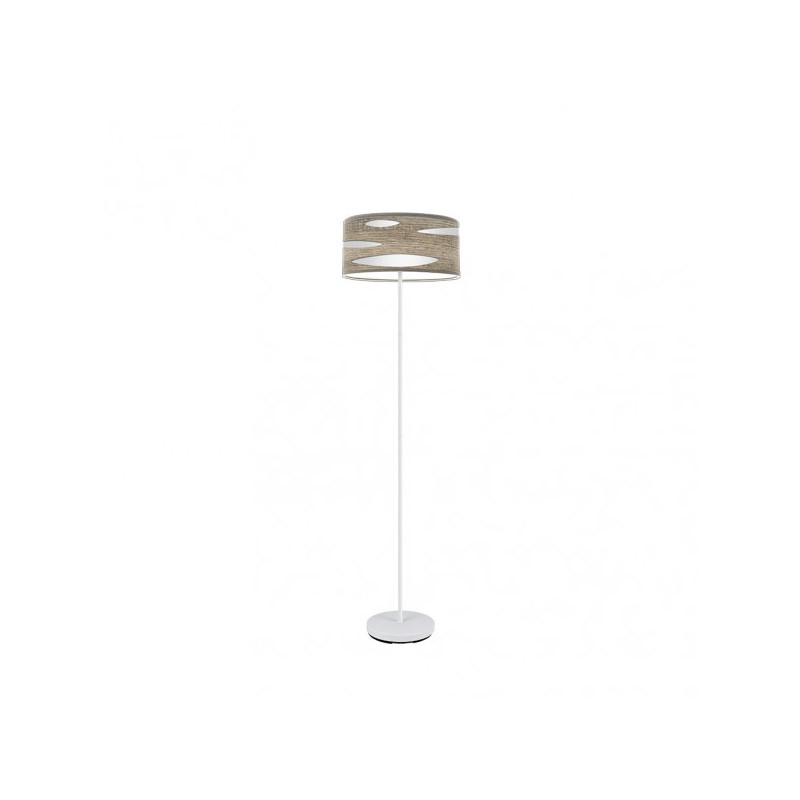 Pie Salon Odra 1xe27 Blanco/madera Gris 165x40x40 Cm - Lampara de pie - 1