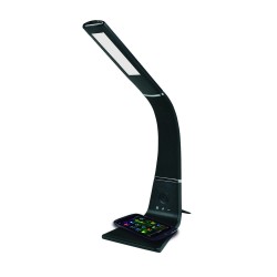 FLEXO FLEXIBLE KODONITA 5W 400LM 3500-6000K NEGRO/ CROMO CARG.MOV.INALAMB.QI.C/REG.INTENS - Sobremesa - 4