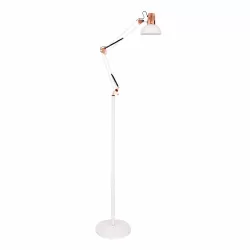 Flexo De Pie 185cm Antigona Articulable 1xe27 Blanco/cromo 142-192x28d - Table Lamps - 3