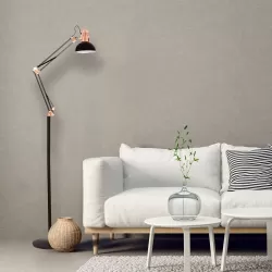 Flexo De Pie 185cm Antigona Articulable 1xe27 Blanco/cromo 142-192x28d - Table Lamps - 6