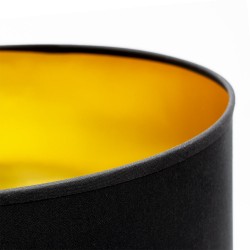 Sobremesa Ceramica Roa 1xe27 Oro Pantalla Negra 51x30x30 Cm - Table Lamps - 2