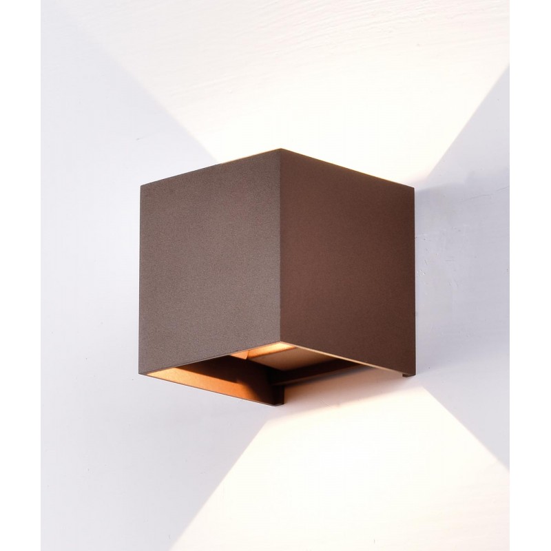 Aplique cuadrado LED CORTEN DAVOS - Exterior - 1