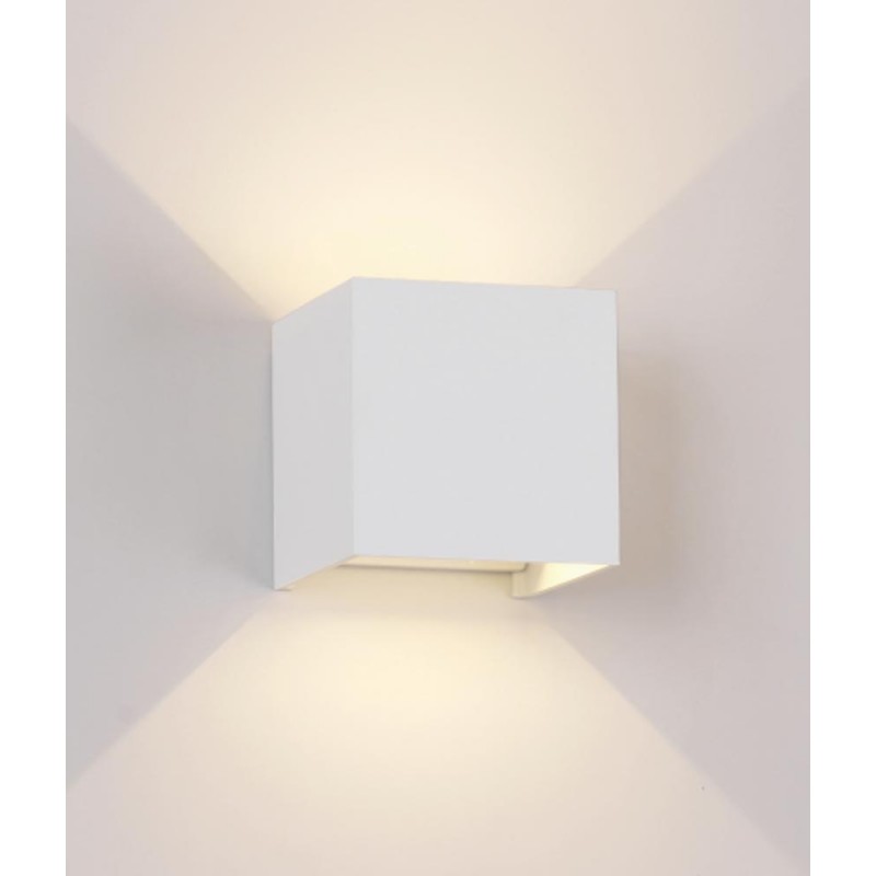 Aplique cuadrado LED blanco DAVOS - Exterior - 1