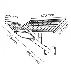 Farola Solar Led Minlight Para Alumbrado Público 60W-100W-200W - Solar - 5
