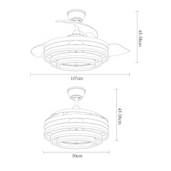 VENTILADOR 72W DC KAI NEGRO 3 ASPAS TRANSP. 6VEL. - Ventiladores - 4